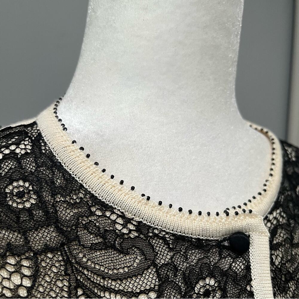 New Sigrid Olsen Silk Wool Peplum Flutter Lace Be… - image 6